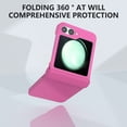 thumbnail image 4 of Design for Samsung Galaxy Z Flip 6 Case with Hinge Protection, Liquid Silicone Soft Gel Rubber Heavy Duty Shockproof Anti Scratch Cover Full Body Protective Phone Case for Samsung Z Flip 6,Rose, 4 of 6