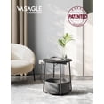 thumbnail image 2 of Mesa Lateral VASAGLE ULET228B01 con Carga USB y Canasto de Tela, 2 of 9