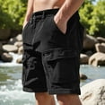 thumbnail image 2 of Drawstring Shorts – Casual 9 Inch Men’s Fit Summer Men's Casual Pocket Loose Retro Versatile Shorts, 2 of 4