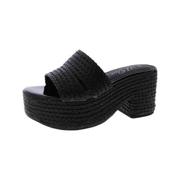 Wild Pair Womens Niftyy Heeled Slip-On Espadrilles