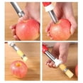thumbnail image 4 of 2 in 1 Apple Peeler and Corer Tool Stainless Steel Fruit Vegetable Corer Remover for Apple Pear Tomato Pineapple and Red Bell Pepper Stem Remover Kitchen Gadget Easy to Use, 1PC, 4 of 8