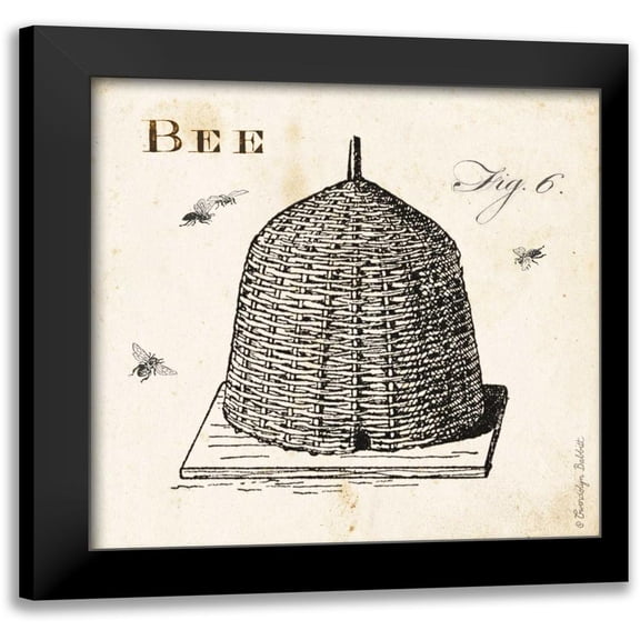 Babbitt, Gwendolyn 12x12 Black Modern Framed Museum Art Print Titled - Bee Hive Fig 6