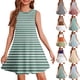 thumbnail image 1 of Girls Summer Sundress Sleeveless Striped Summer Dress Casual A-Line Design with Soft Fabric Perfect for Everyday Wear ,Sie:160, 1 of 7