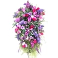 thumbnail image 1 of (Sección C grande) Corona de tulipanes morados de primavera Tulipán lila Hortensia jacinto Corona colorida de primavera y verano, 1 of 14