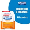 Mucinex Fast-Max Maximum Strength Congestion & Headache, Multi-Symptom Relief, Pain Reliever, Fever Reducer, Expectorant, Nasal Decongestant, 20 Caplets