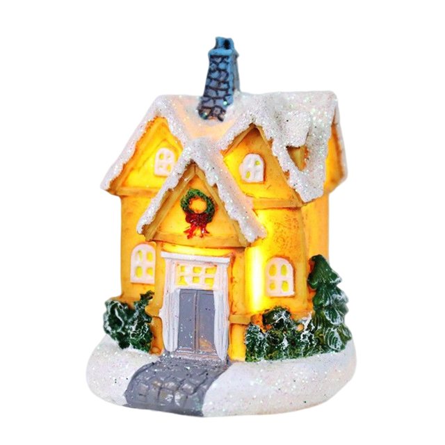 Escena de Navidad Iluminada con LED Colco Estatuillas de resina de Estilo Vintage decoración de oro