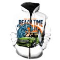 thumbnail image 1 of Sudadera con capucha y cremallera para hombre y adolescente, unisex, con estampado 3D de coches clásicos de dibujos animados, estilo Harajuku, hip hop, de manga larga, de gran tamaño, divertida, 1 of 6