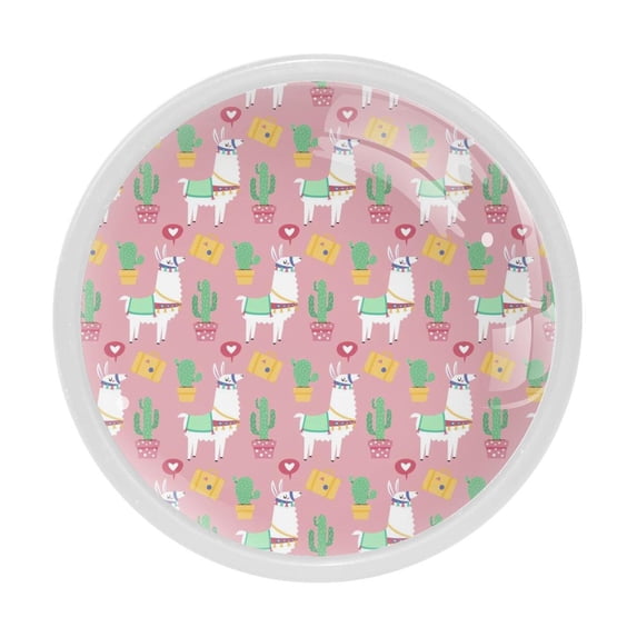 4 Pcs Alpaca Knobs for Kitchen Cabinet Cupboard Dresser Bookcase Drawer Pulls Handles Round Home Decor