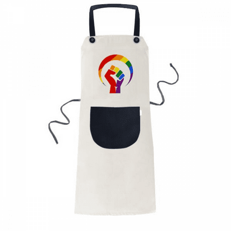 

Gender Differences Around Rainbow Equality Apron Adjustable Bib Cotton Linen BBQ Kitchen Pocket Pinafore