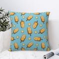 thumbnail image 4 of Fuzoiu Lemon Ice Cream Print Square Pillow Cover,Hidden Zipper Design,Luxury Square Pillow Case, Throw Pillow,Couch Cushion-22"x22", 4 of 7