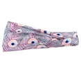 thumbnail image 3 of Diadema deportiva con estampado europeo y americano, diadema de yoga, banda para el cabello, banda absorbente del sudor, diadema de ala ancha antitranspirante para mujer, 3 of 6