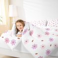 thumbnail image 6 of Manfei Blossoms Floral Leaf Bedding Comforter Set, Pink Plum Flower Twin Comforter Sets, Teens Kids Boys Girls Reversible Bedding Set, Breathable Home Decor, 2pcs, 6 of 9