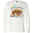 thumbnail image 3 of Inktastic Merry Christmas Cute Nativity Scene Long Sleeve T-Shirt, 3 of 5