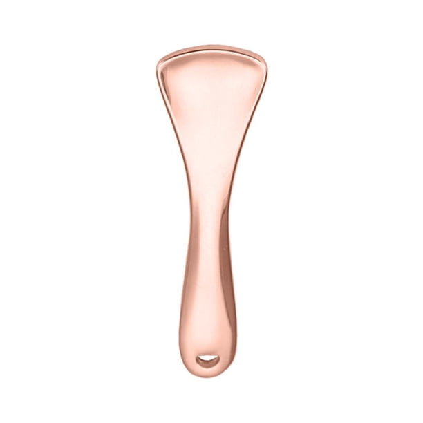 CAIROYAR Cuchara de metal para crema de ojos Cucharas de maquillaje portátiles Masajeadores de crema de ojos (1 pieza) \ι