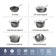thumbnail image 4 of Granitestone Diamond 10 Piece Nonstick Pots and Pans Set with Platinum Hammered Exterior, Mineral & Diamond Infused Ultra Nonstick, Dishwasher Safe Cookware Set, Induction Capable, As Seen on TV, 4 of 6