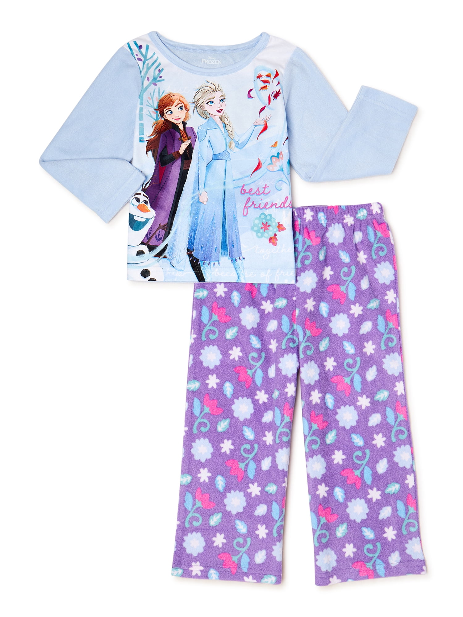 Toddler Girls Frozen Pajama Set, 2-Piece Fleece Kuwait Ubuy
