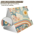 thumbnail image 2 of FORMRS A4 Clipboard Folder with Pen Holder Horizontal Foldable School Office Binder, Beige Rainbow Clouds, 2 of 9