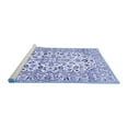 thumbnail image 2 of Ahgly Company Machine Washable Indoor Square Persian Blue Traditional Area Rugs, 8' Square, 2 of 4