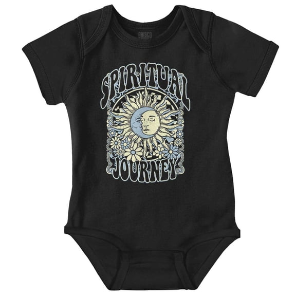 Boho Spiritual Journey Celestial Sun Romper Boys or Girls Infant Baby Brisco Brands NB