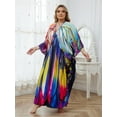 thumbnail image 2 of Plus Size Kaftan for Women Print Summer Caftan Loungewear Maxi Beach Dress Casual Housewear Over Sized moomoo Dresses Night Gown Resort Tunic Beachwear, 2 of 11