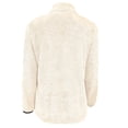thumbnail image 6 of Zynoxe Women's Fuzzy Fleece Jacket Winter Stand Collar Zip Up Long Sleeve Coral Fleece Coat with Pockets Windproof Warm Plus Size Coat for Dailywear Beige M, 6 of 6