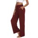thumbnail image 1 of Pantalones De Pierna Ancha, Bolsillos, Pantalones Sueltos Para Mujer, Cordón De Cintura Ligero Y Versátil Para Mujer Para Ir De Compras Al Club ANGGREK Otros, 1 of 5