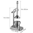 thumbnail image 4 of munual press juicer Stainless Steel Manual Lever Press Citrus Juicer Extractor Fruit Machine, 4 of 6