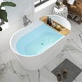 thumbnail image 3 of Vanity Art Bordeaux 51" Acrylic Freestanding Soaking Bathtub, White/Integrated Overflow, 3 of 5