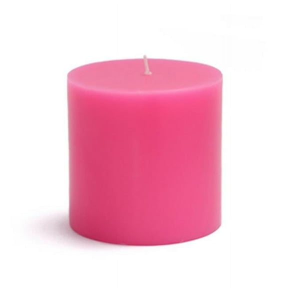 CPZ-073-12 3 x 3 in. Hot Pink Pillar Candles -12pcs-Case- Bulk