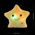 thumbnail image 3 of TiokMc Star Shaped Plush Throw Pillow with LED Night Light, Soft Glowing Cushion for Kids, Decorative Plush Stuffed Toy Gift, 14.6"x12.8", Yellow, 3 of 8