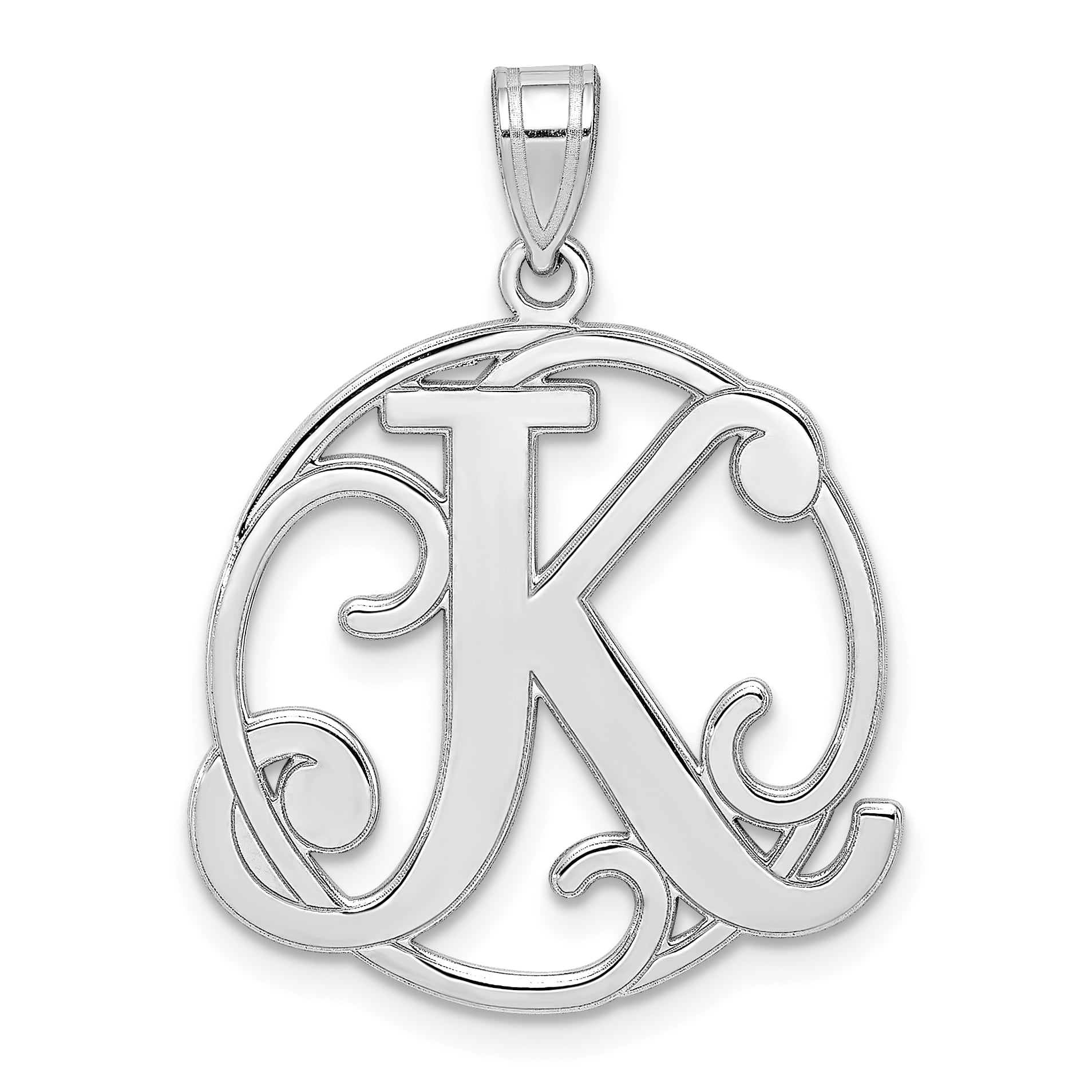 Tiny Letter K Necklace 925 Sterling Silver Name Small Initial K Charm Gift NEW 
