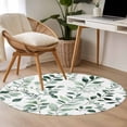 thumbnail image 5 of Area Rug 36in, Eucalyptus Leaves Plant Floor Carpet Living Room Rug, Spring Summer Leaf Non-Slip Welcome Mat Indoor Rugs for Bedroom Dining Room, 5 of 9