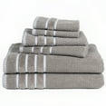 thumbnail image 2 of Somerset Home 6-Piece Combed Cotton Rice Weave Towel Set (Taupe), 2 of 4