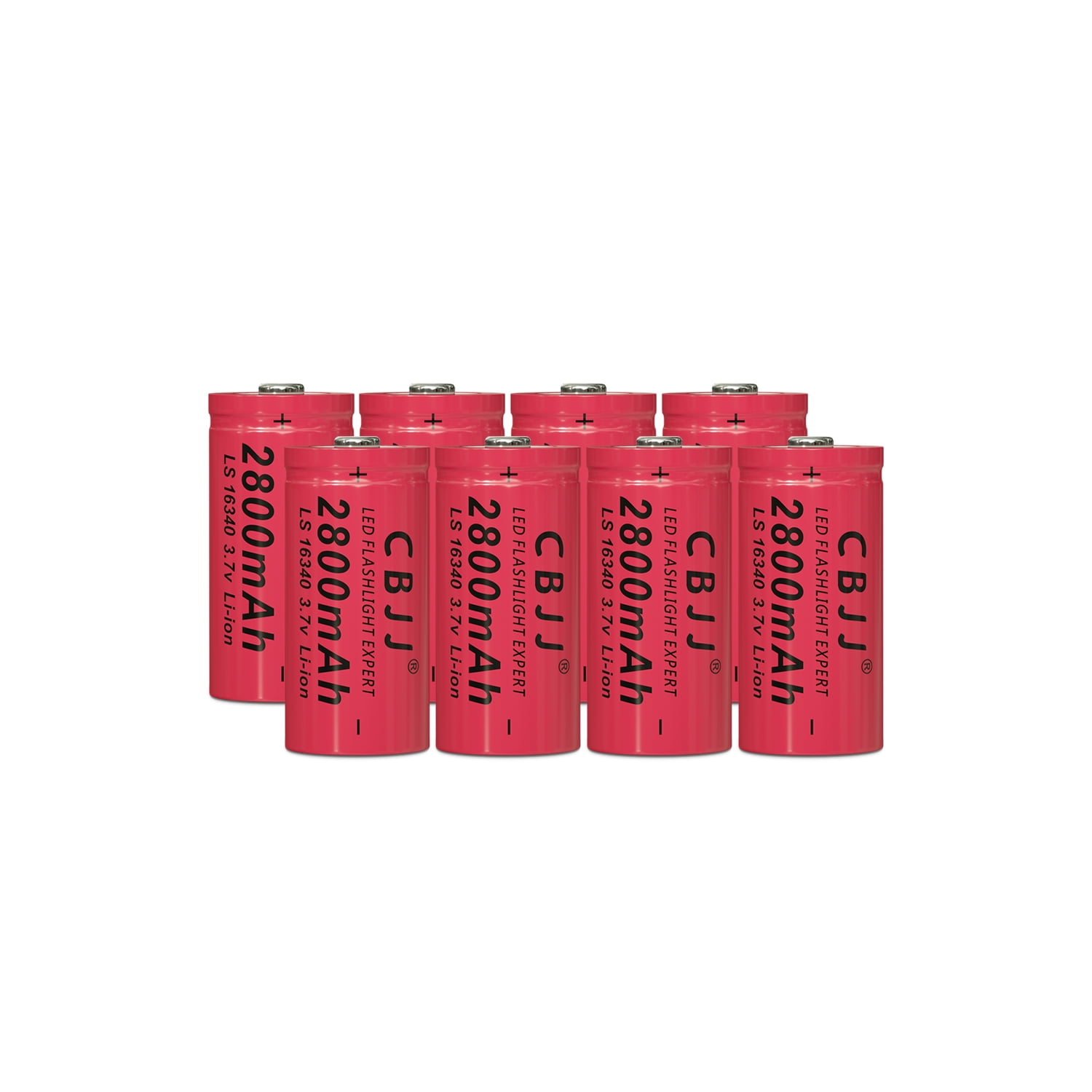 Caroline slump Scan 16340 Rechargeable Batteries 3.7V Cell 2800mAh for Flashlight US Shipping  (Red) - Walmart.com
