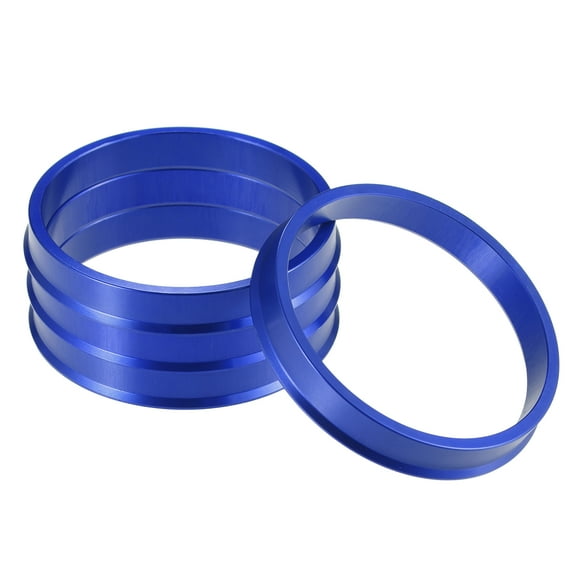4 Pcs Car Hub Centric Rings OD 72.6mm to ID 67.1mm Hub Centric Rings Wheel Bore Center Spacer Blue
