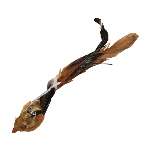 BKER Interactive Cat Toy Colorful Feather Bird Pattern Cat Toy Stick For Changing Heads