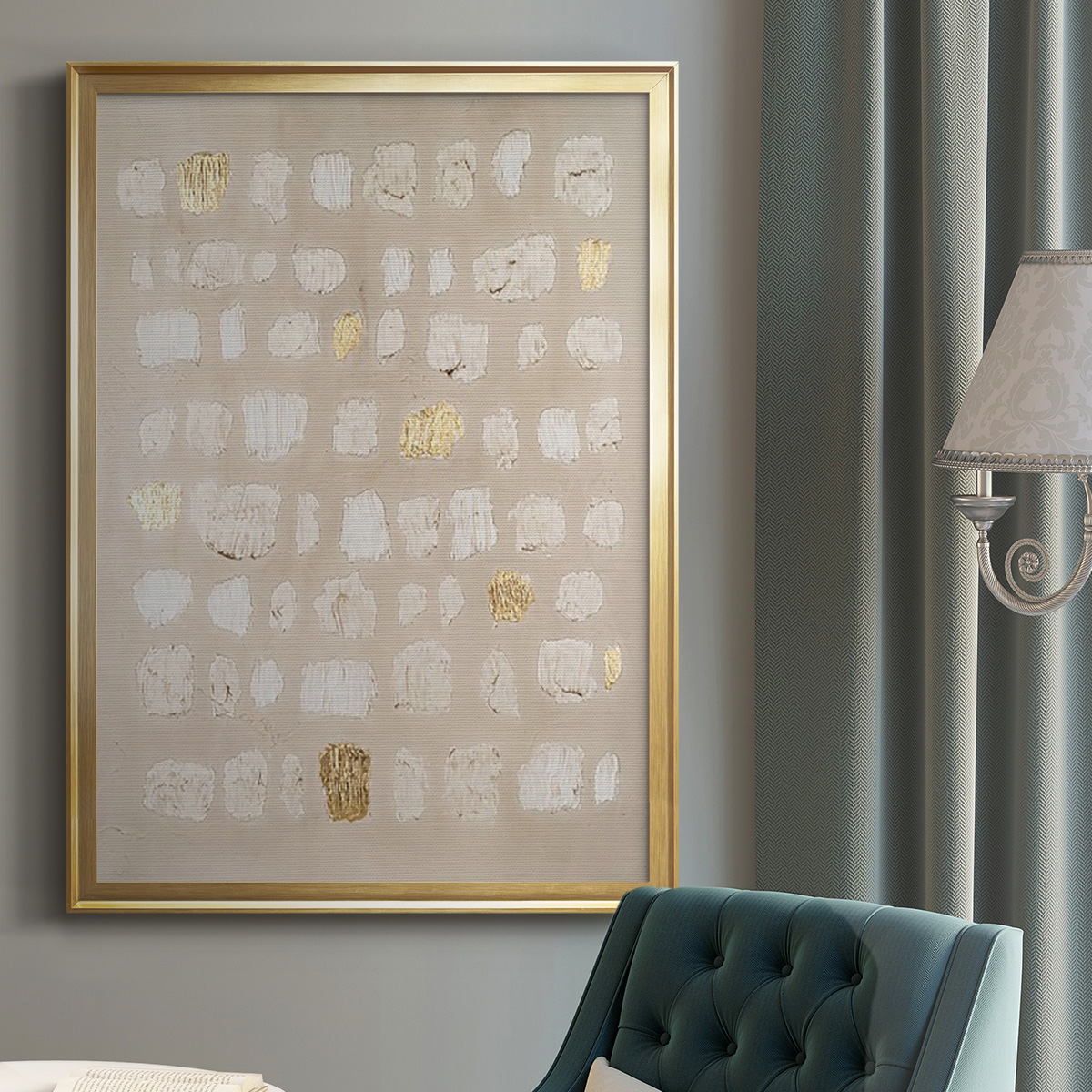 Embellished Cobblestone I Premium Framed Print, in Gold, Black, or Silver - Ready to Hang