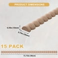 thumbnail image 2 of 15-Pack 15.75" Unfinished Wood Beaded Trim - Easy to Paint, Cute Decorative Molding DIY Craft for Furniture Frame, Mirror Edge, Wall, Door, Closet, Dresser, Shelf, 2 of 8