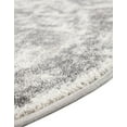 thumbnail image 4 of Unique Loom Rosso Collection Area Rug - Gabrieli (4' 1" Round Gray/Ivory), 4 of 7