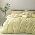 thumbnail image 3 of Pavish Export Linen Duvet Cover In Yellow Pastel Washed Comforter Bedding Donna Quilt Cover Set 2 Pillow Sham Xl, 3 of 5