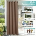 thumbnail image 5 of NICETOWN 2 Panels Outdoor Curtains for Patio Waterproof 52"x84", Stainless Steel Ring Blackout Indoor Outdoor Thermal Insulated Vertical Drapes for Patio & Garden, Tan, 5 of 10