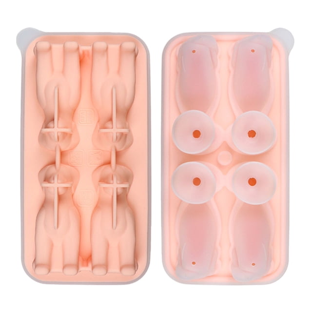Cute Mould Dog Shapes Tray Silicone Ice Mould Shapes Make 4 Ice For Iced Coffee Mini Ice Tray Ice Bar Tray Mini Ice Trays for Freezer Silicone Silicone Ice Cup Soup Freezing Tray Silicone Canning Rack