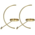 thumbnail image 3 of Gold Candle Holder Simple Elegant Semicircular Moon Sturdy Durable Easy Cleaning Iron Candle Holder Widely Used For Hotel For Office For Bedroom ANGGREK Arte y Manualidades, 3 of 8