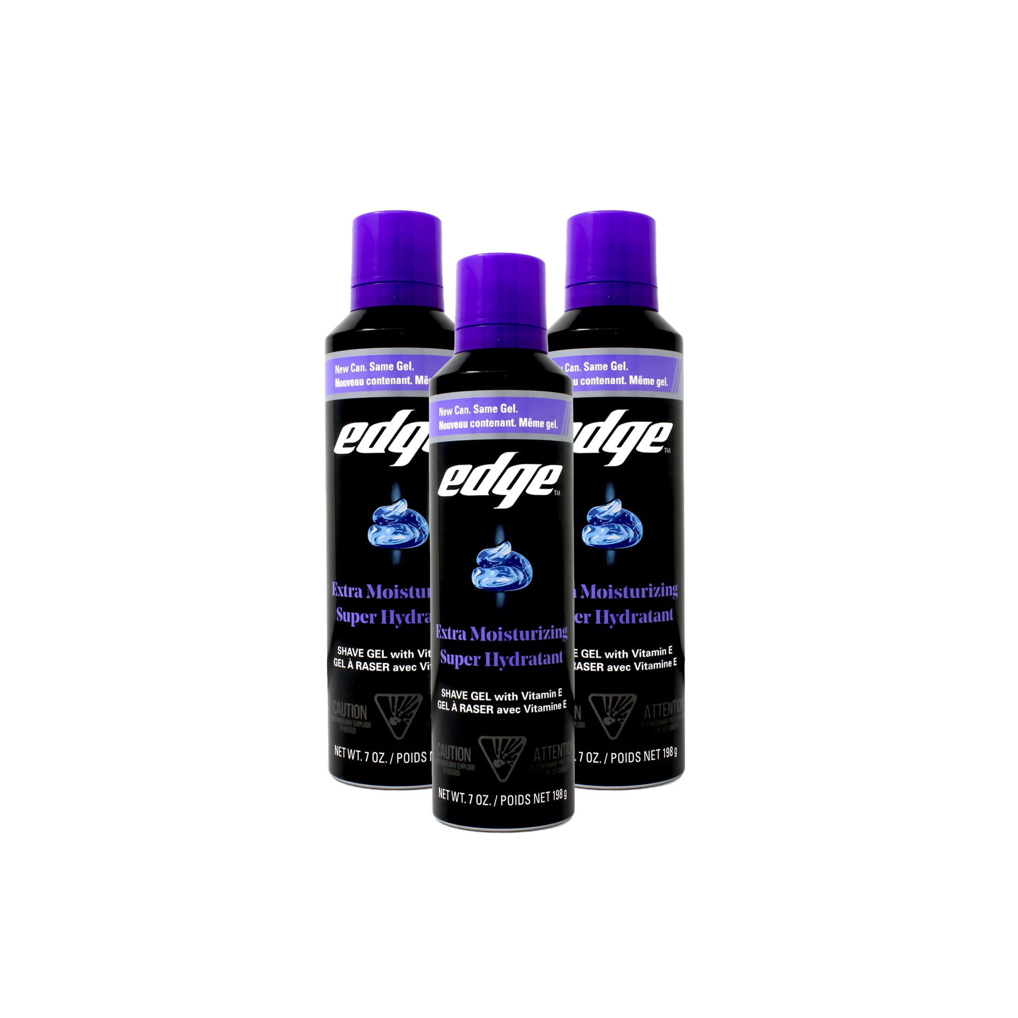 Edge Shave Gel Extra Moisturizing with Vitamin-E 7 Ounce (Pack of 3)