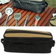 thumbnail image 4 of Barbecue Cookware Tool Bag, Outdoor Camping Cooker Storage Bag Wear Resistant Black Mud Pattern Dual Handle Design  For Travel, 4 of 8