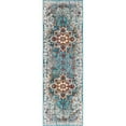 thumbnail image 1 of Unique Loom Charm Modern Area Rug 2' 2 x 6' Runner Teal/Ivory, 1 of 1