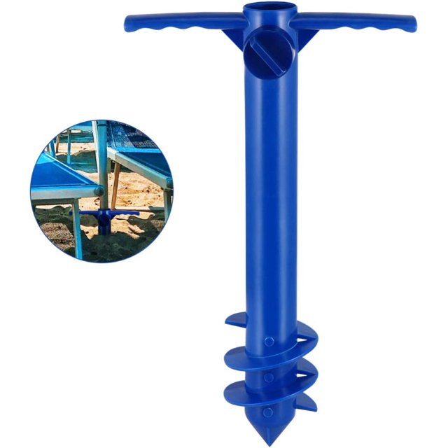 Parasol de plástico ABS con enchufe para tierra, base de sombrilla de playa enchufable, horquilla de tierra, triple espiral, 1 Uds. JM