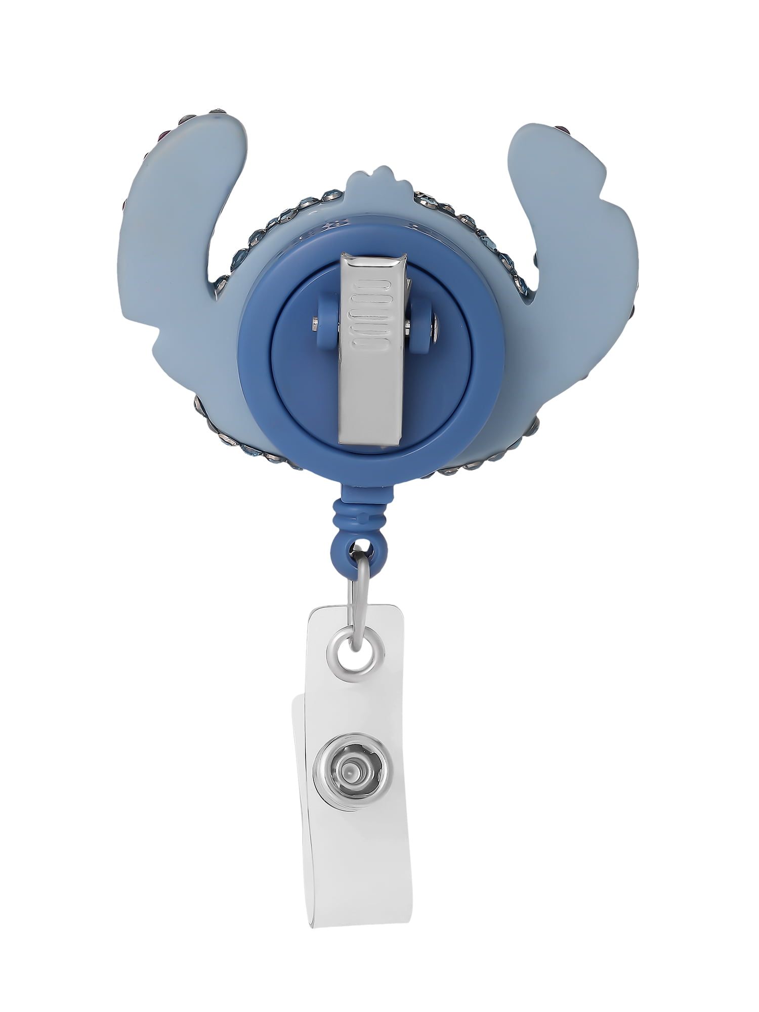 Disney Stitch Retractable Badge Reel with Crystal Accents and Alligator Clip