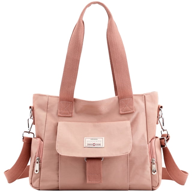 Bolsa de hombro de nailon para mujer de compras de gran capacidad a la moda para el trabajo (rosa) Tmvgtek Para Estrenar