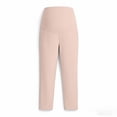 thumbnail image 6 of Capri Leggings for Pregnant Women Over Belly Soft Stretch Maternity Yoga Leggings with Pockets (XL, Beige), 6 of 8